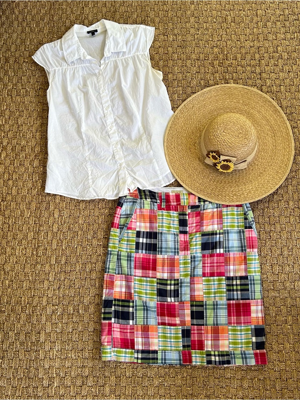Women’s Size 10 L.L. Bean Madras Plaid Skirt